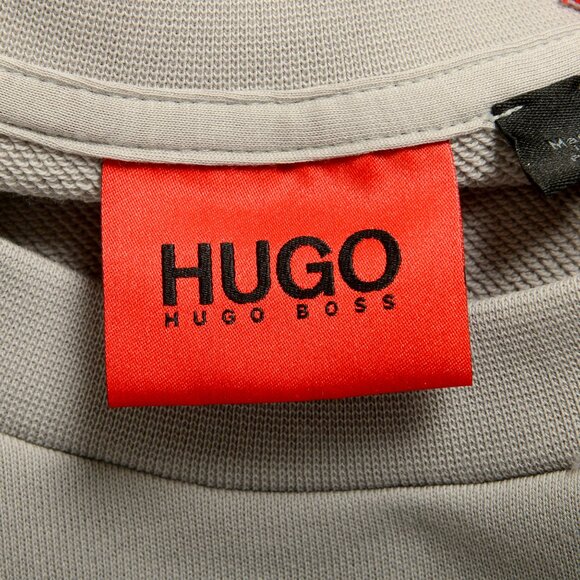 Hugo Boss Men's "Denguin" Gray Logo Print Crewneck Sweatshirt US M IT 50 - Picture 6 of 7